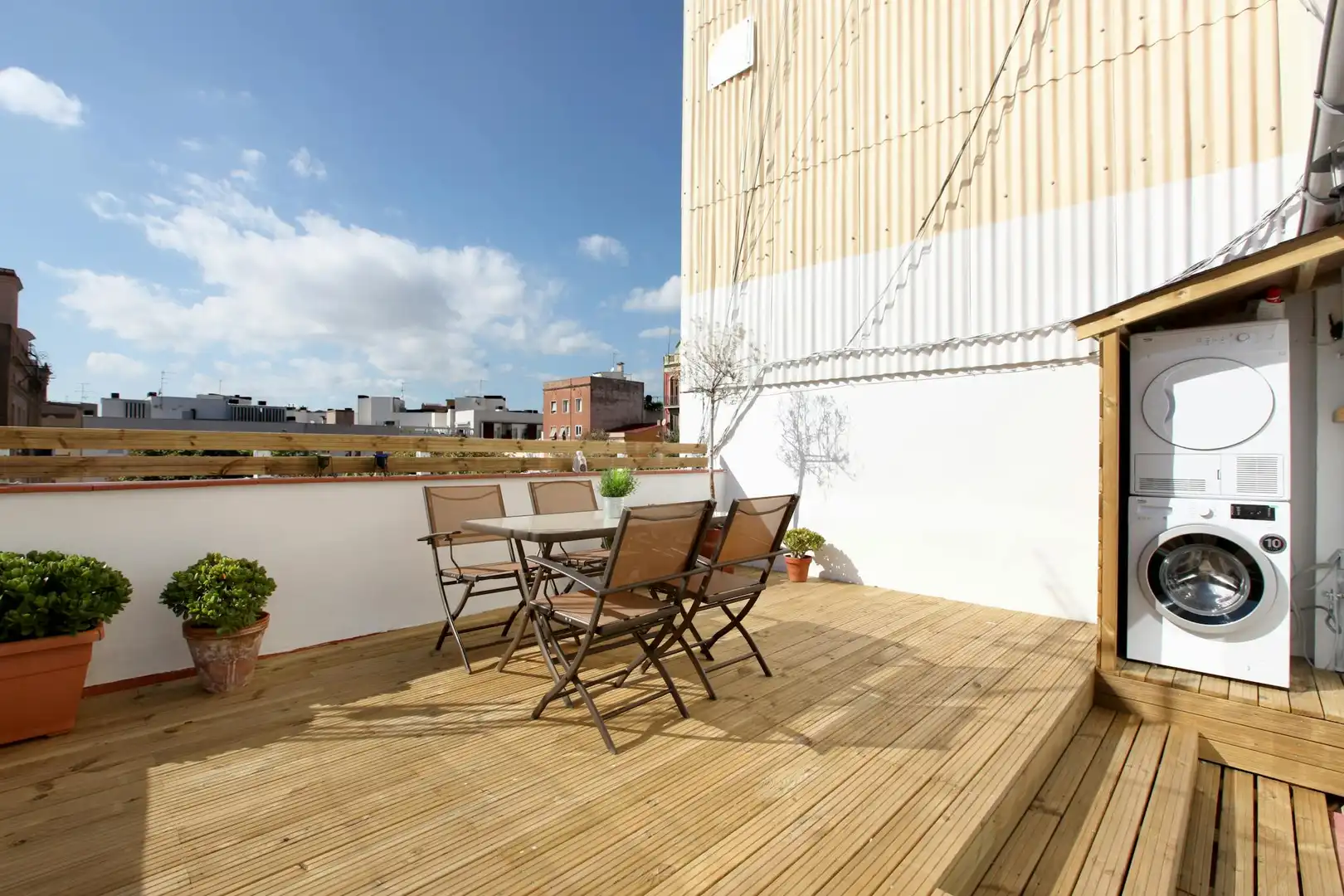 Terrace of Flat for rent in Barcelona  with Air Conditioner, Heating and Furnished