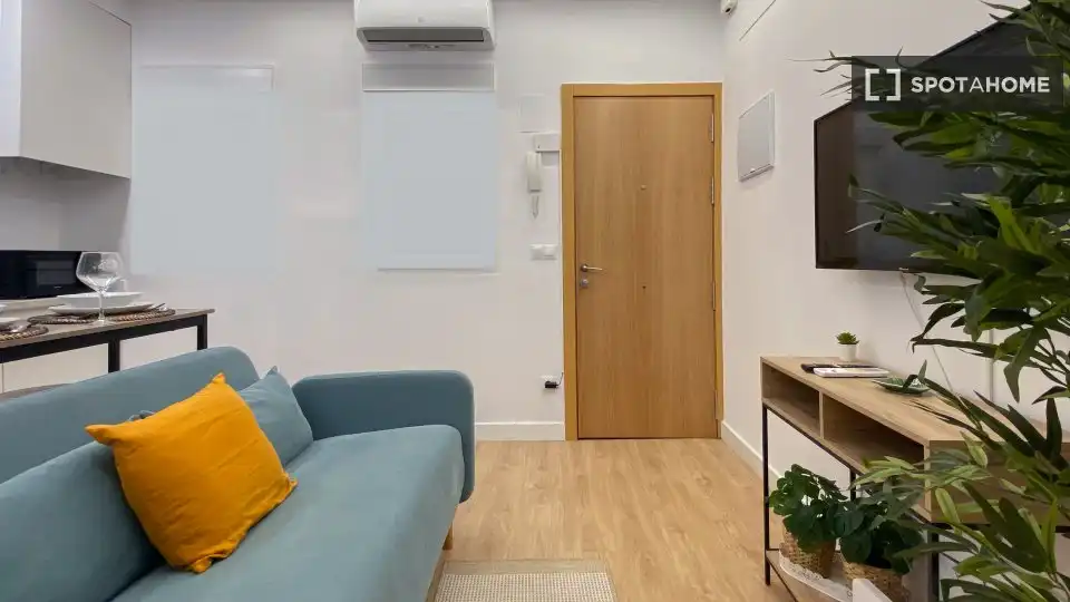 Wohnzimmer von Wohnung zur Miete in Madrid mit Klimaanlage, Heizung und Möbliert