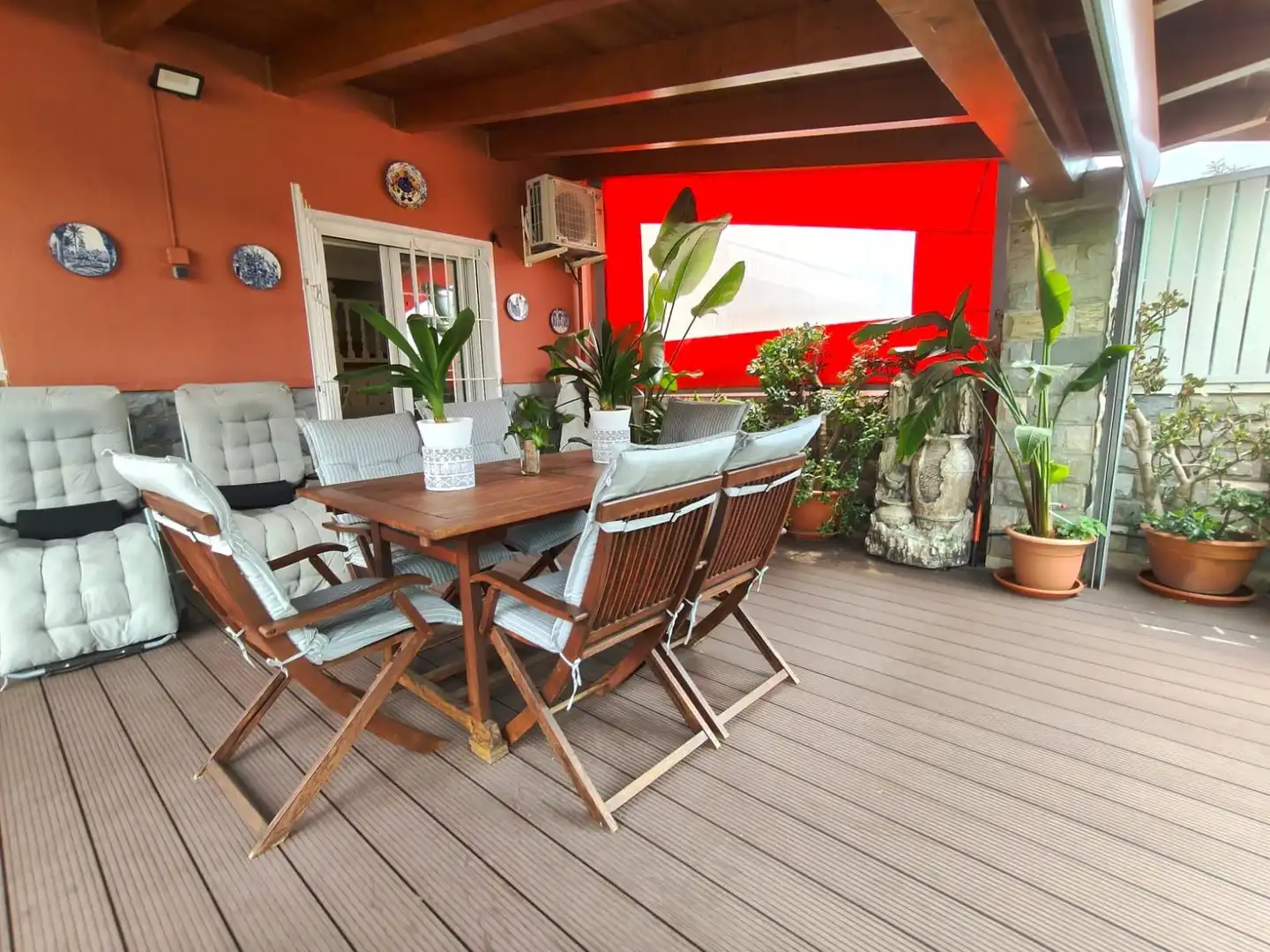 Terrace of Detached homes for sale in Polinyà  with Air Conditioner, Private garden and Parquet flooring
