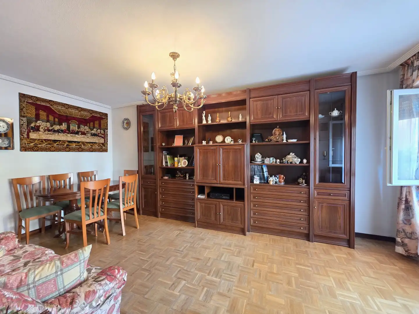 Esszimmer von Wohnung zum Verkauf in Siero mit Heizung, Parkett und Terrasse