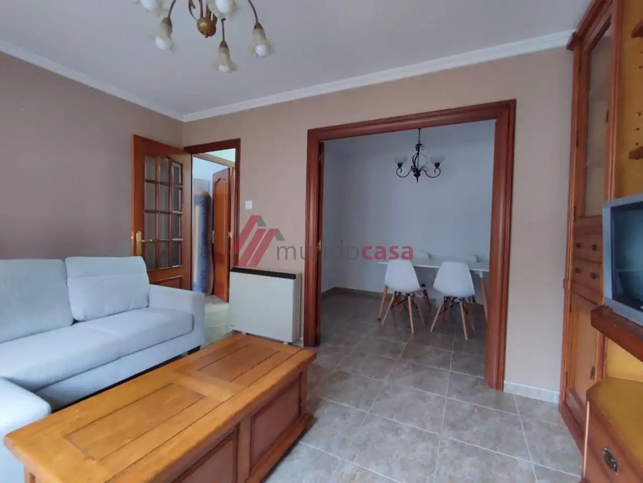 Sala d'estar de Pis de lloguer en Ferrol amb Calefacció i Moblat
