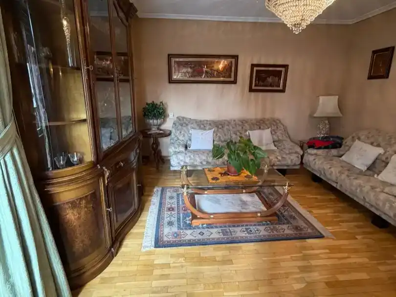 Sala d'estar de Pis en venda en León Capital  amb Parquet i Moblat