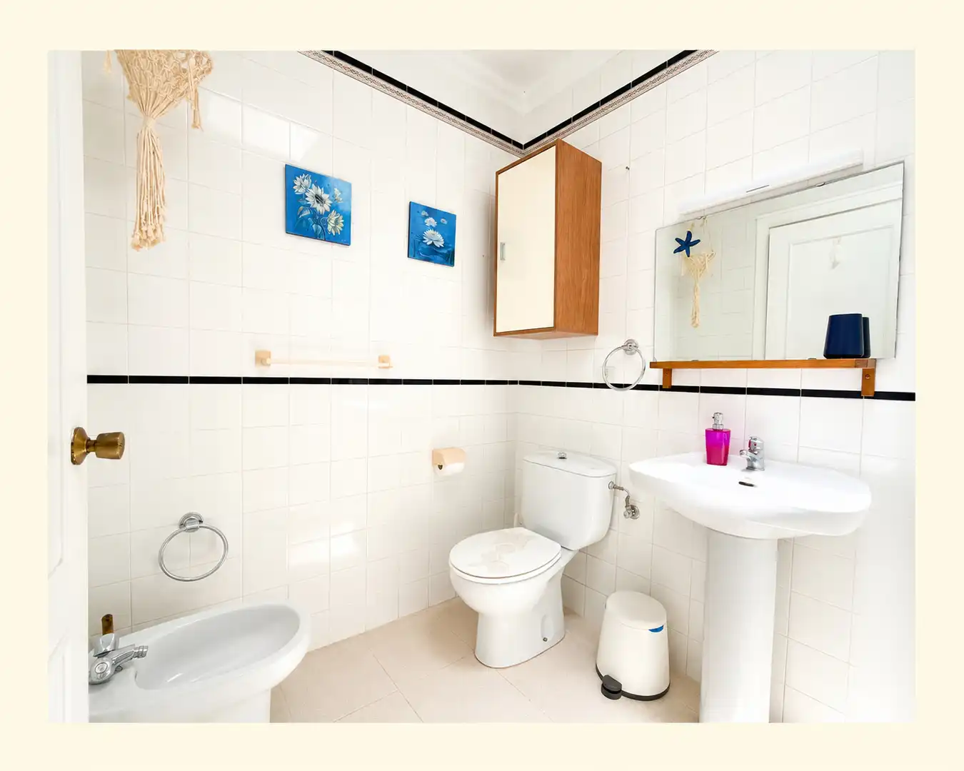 Badezimmer von Einfamilien-Reihenhaus zum Verkauf in Granadilla de Abona mit Terrasse, Ofen und Waschmaschine