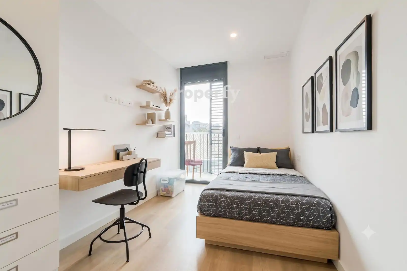 Schlafzimmer von Wohnung zum Verkauf in Sabadell mit Klimaanlage, Heizung und Terrasse