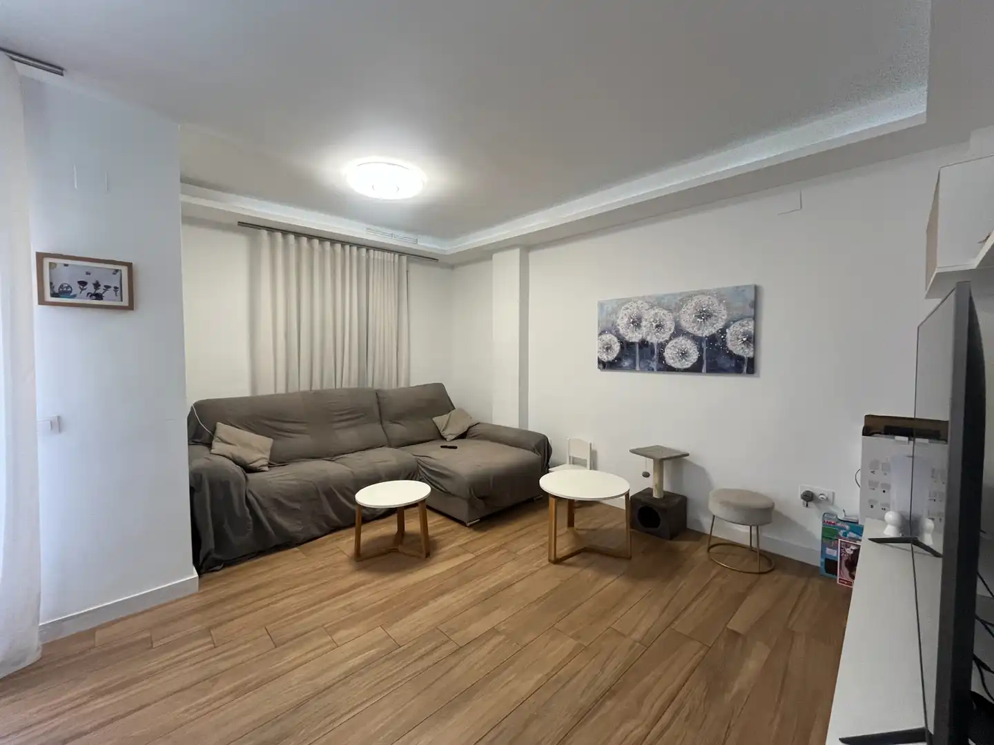 Sala de estar de Piso en venta en Sagunto / Sagunt con Parquet, Amueblado y Horno