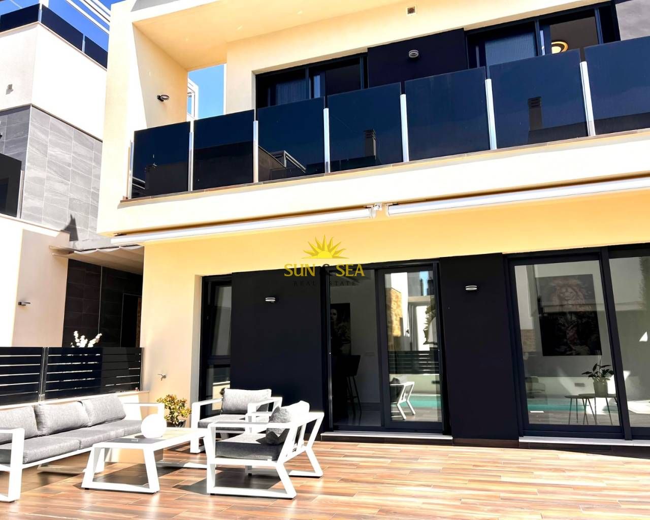 Terrace of House or chalet to rent in Orihuela  with Air Conditioner, Heating and Swimming Pool