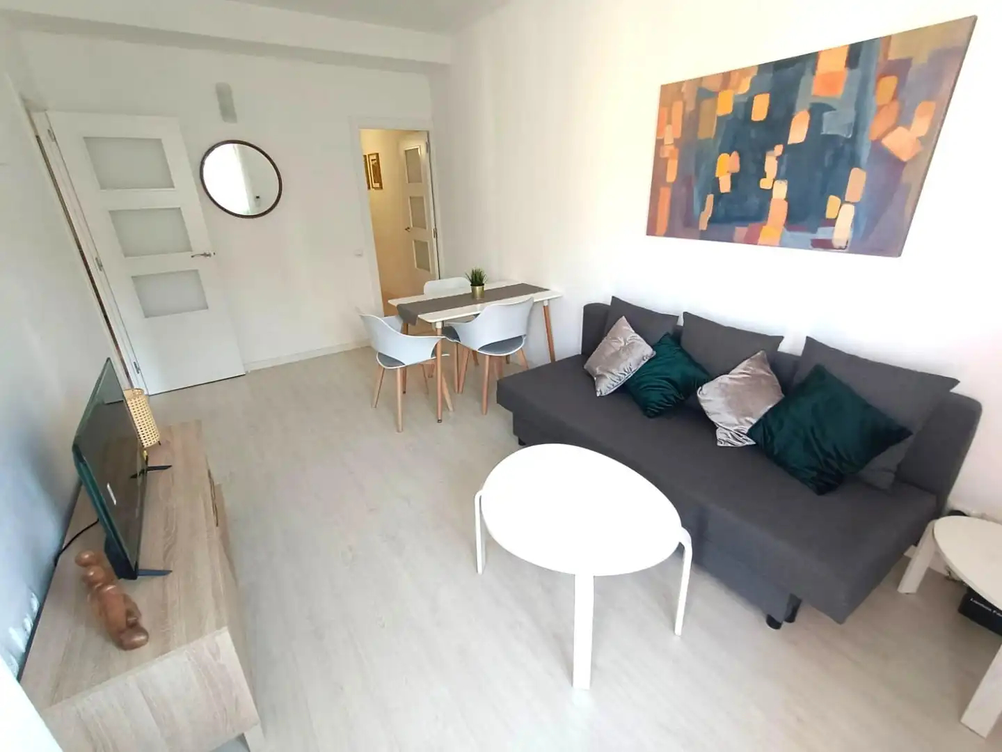 Wohnzimmer von Wohnungen zur Miete in Barcelona mit Klimaanlage, Heizung und Parkett