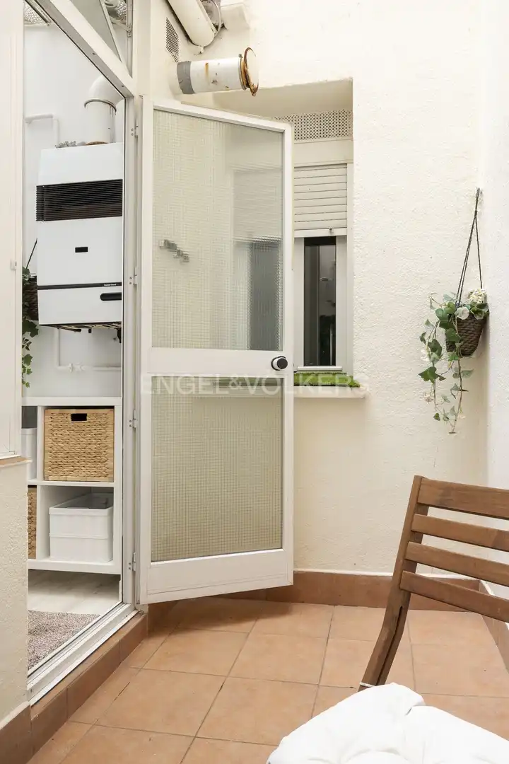 Terraza de Piso de alquiler en Madrid con Aire acondicionado, Calefacción y Amueblado
