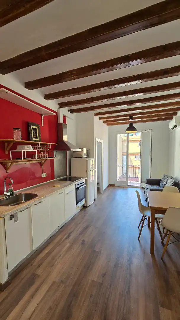 Kitchen of Flat for sale in Barcelona  with Air Conditioner, Heating and Parquet flooring
