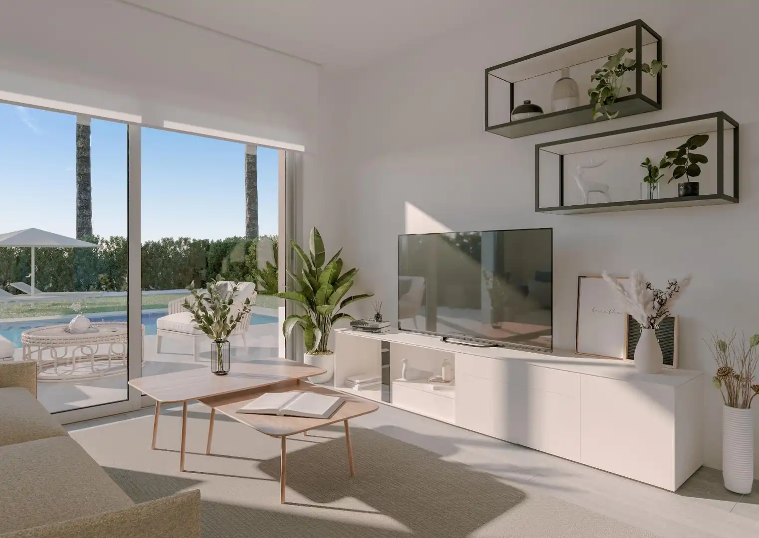 Sala d'estar de Dúplex en venda en Ses Salines amb Aire condicionat, Calefacció i Jardí privat
