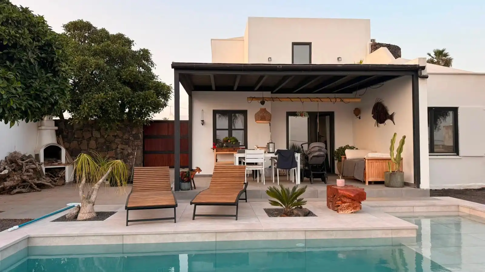Terrassa de Casa o xalet en venda en San Bartolomé amb Aire condicionat, Jardí privat i Terrassa
