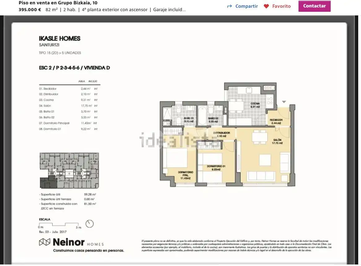 Wohnung zum Verkauf in Santurtzi  mit Heizung, Terrasse und Abstellraum