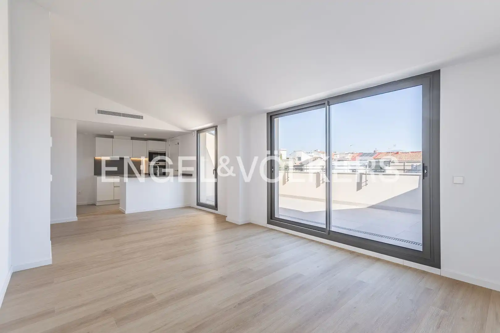 Sala d'estar de Àtic de lloguer en Sabadell amb Aire condicionat, Calefacció i Parquet