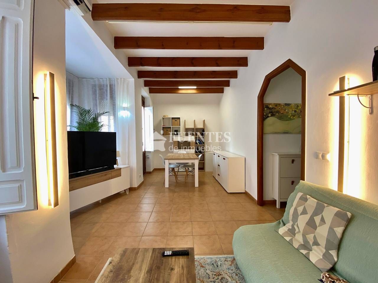 Sala d'estar de Pis en venda en Alicante / Alacant amb Aire condicionat, Moblat i Balcó