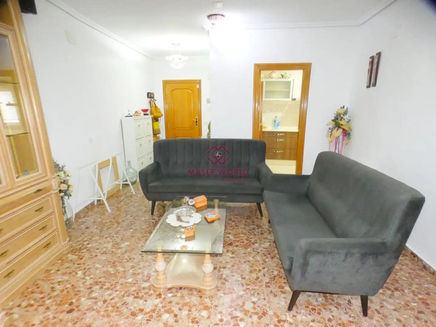 Wohnzimmer von Wohnung zum Verkauf in Mazarrón mit Klimaanlage, Heizung und Abstellraum