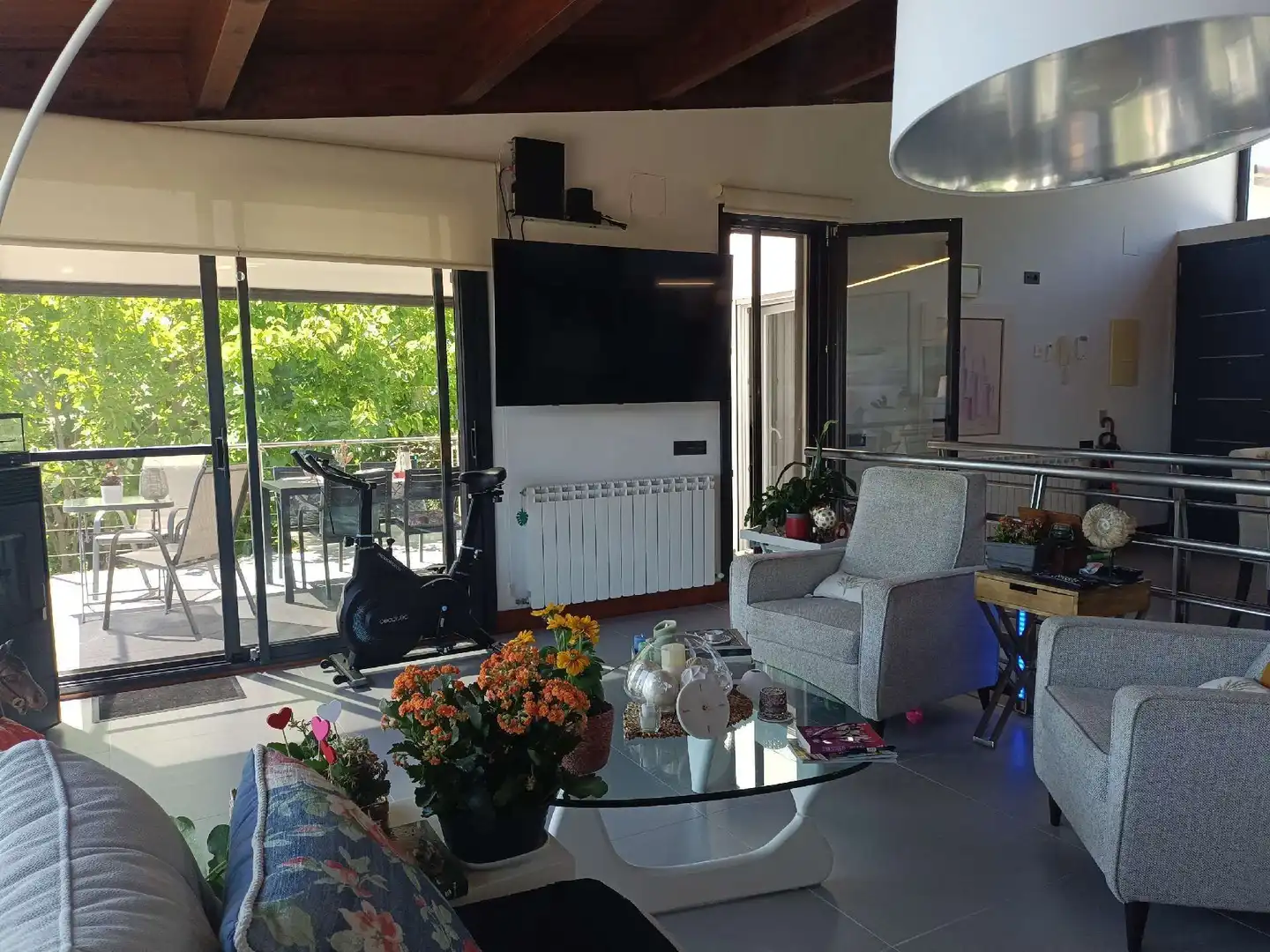 Sala de estar de Casa o chalet en venta en La Puebla de Castro con Aire acondicionado, Calefacción y Jardín privado