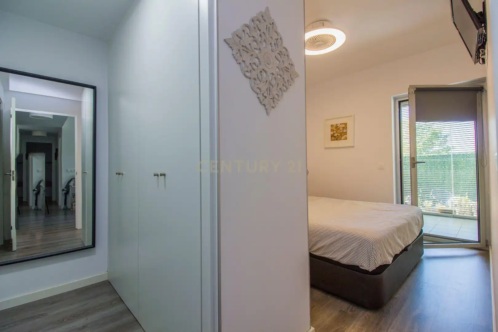 Habitación de Apartamento de alquiler en Calpe / Calp con Aire acondicionado, Jardín privado y Amueblado