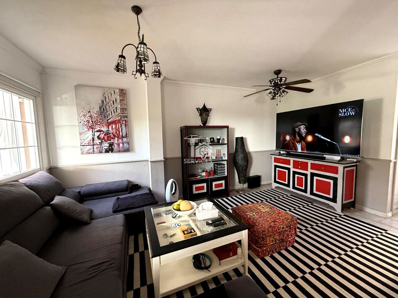 Living room of House or chalet for sale in Arona  with Air Conditioner, Private garden and Terrace