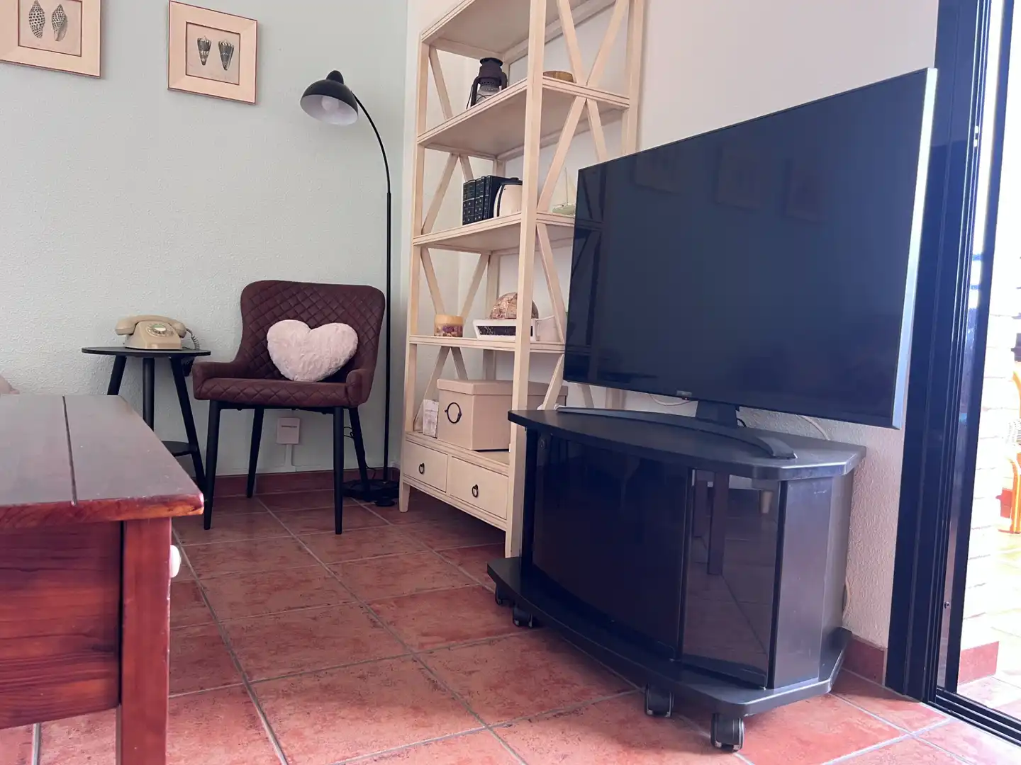 Living room of Flat for rent in Villajoyosa / La Vila Joiosa  with Air Conditioner, Private garden and Terrace