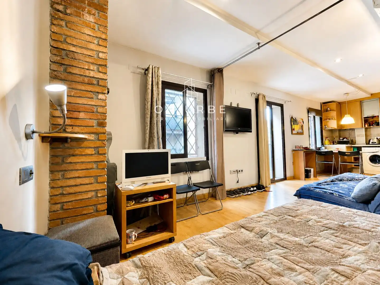 Sala de estar de Piso en venta en Barcelona con Aire acondicionado, Parquet y Terraza