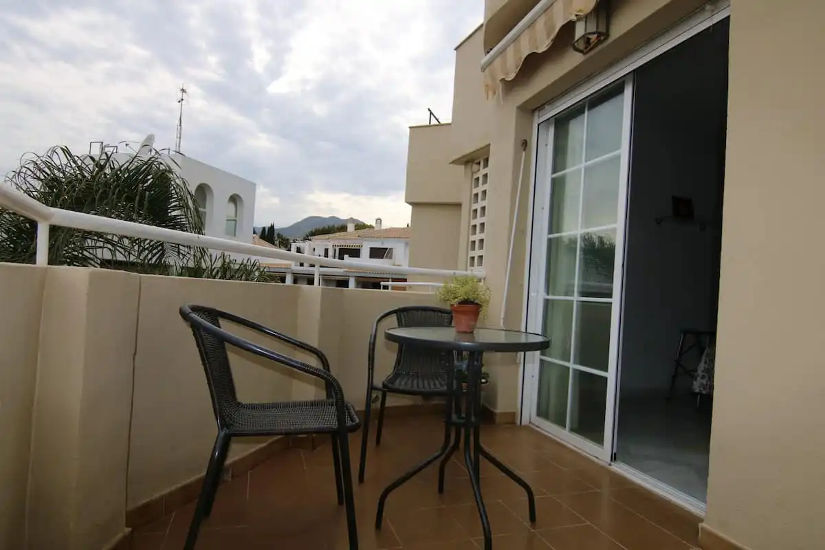 Terraza de Apartamento de alquiler en Torremolinos con Aire acondicionado, Terraza y Amueblado