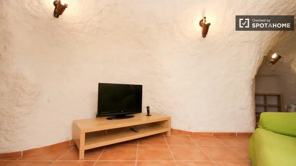Living room of Flat for share in Granada  with Air Conditioner, Heating and Furnished