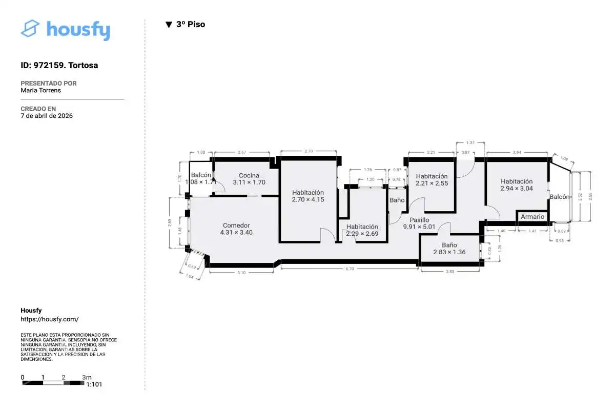 Piso en venta en Tortosa con Parquet y Balcón