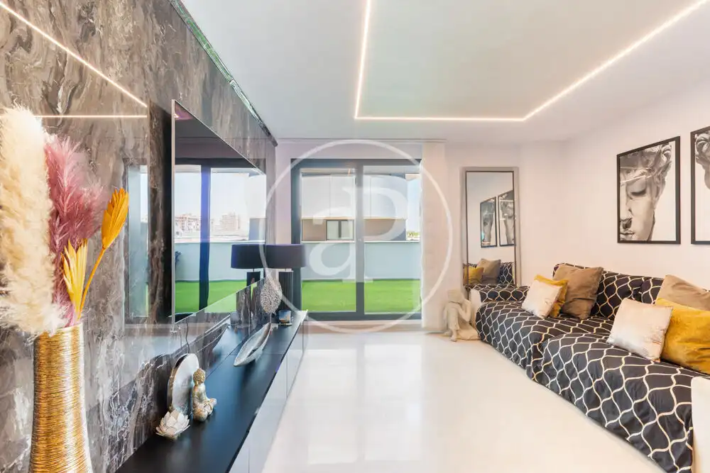 Wohnzimmer von Wohnung zum Verkauf in Valencia mit Klimaanlage, Heizung und Privatgarten