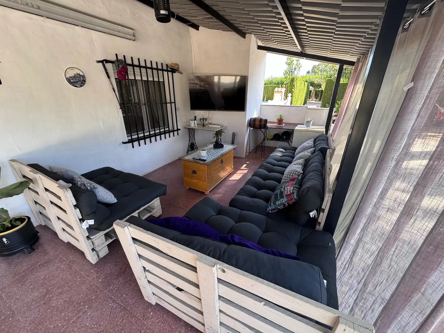 Terraza de Finca rústica en venta en Villena con Aire acondicionado, Calefacción y Jardín privado
