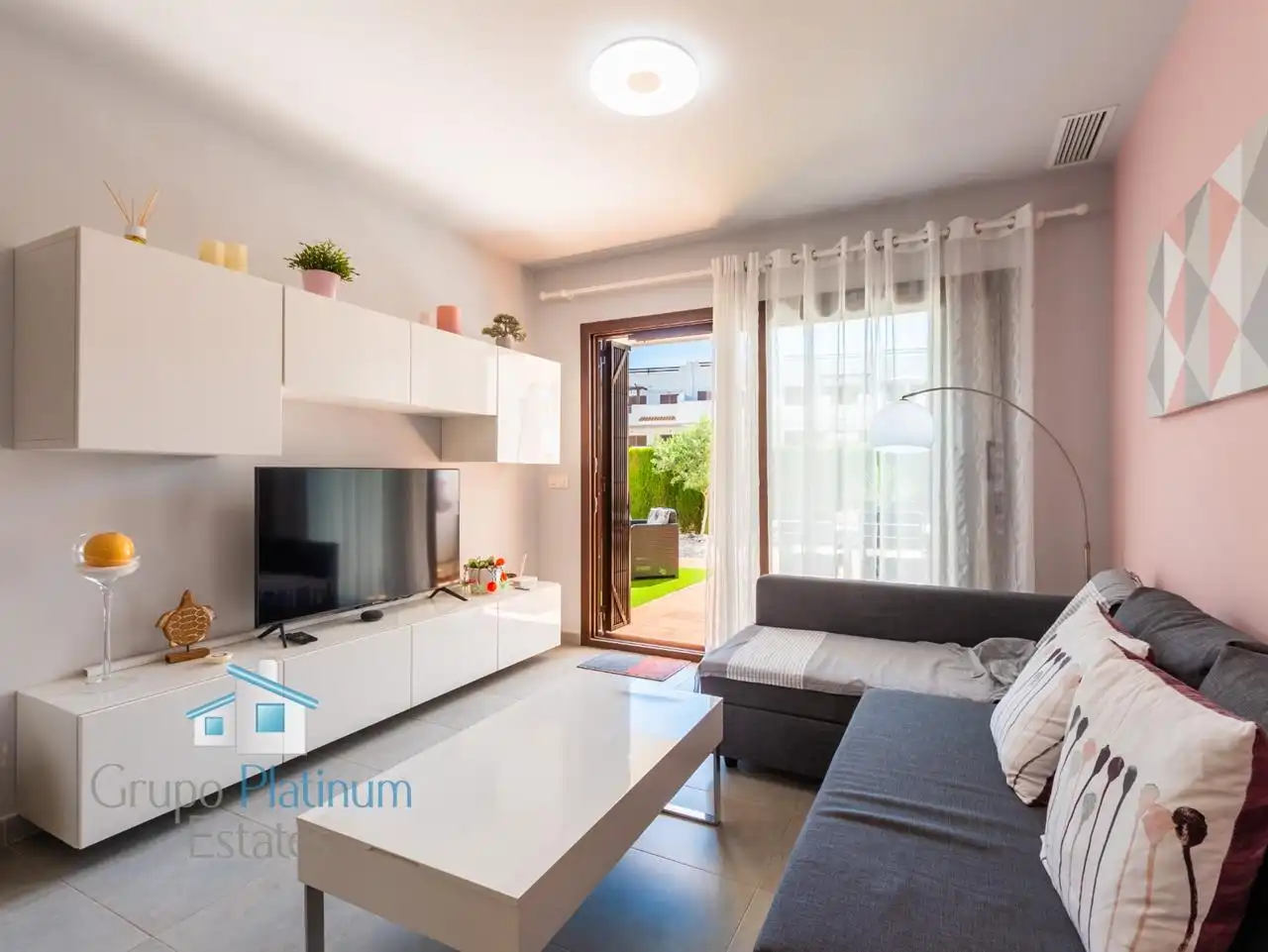Sala de estar de Apartamento en venta en Pulpí con Aire acondicionado, Piscina y Amueblado