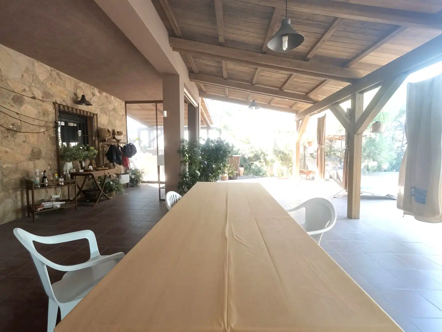 Terrassa de Finca rústica en venda en Puebla de Sancho Pérez amb Aire condicionat, Jardí privat i Traster