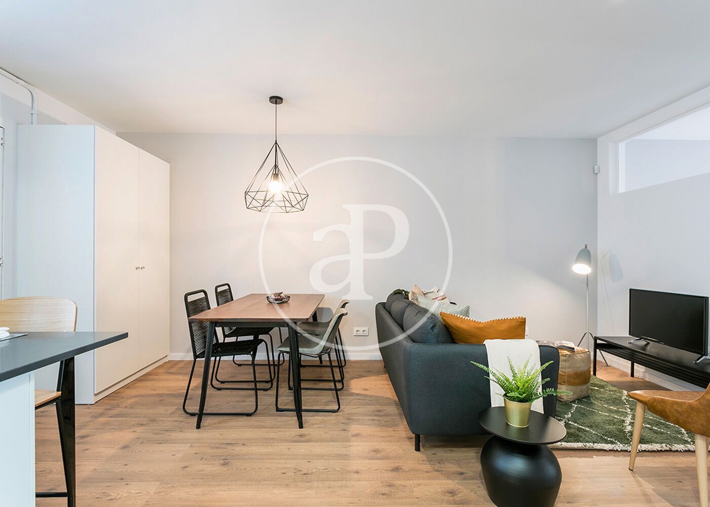 Sala de estar de Piso en venta en  Barcelona Capital con Aire acondicionado, Calefacción y Amueblado