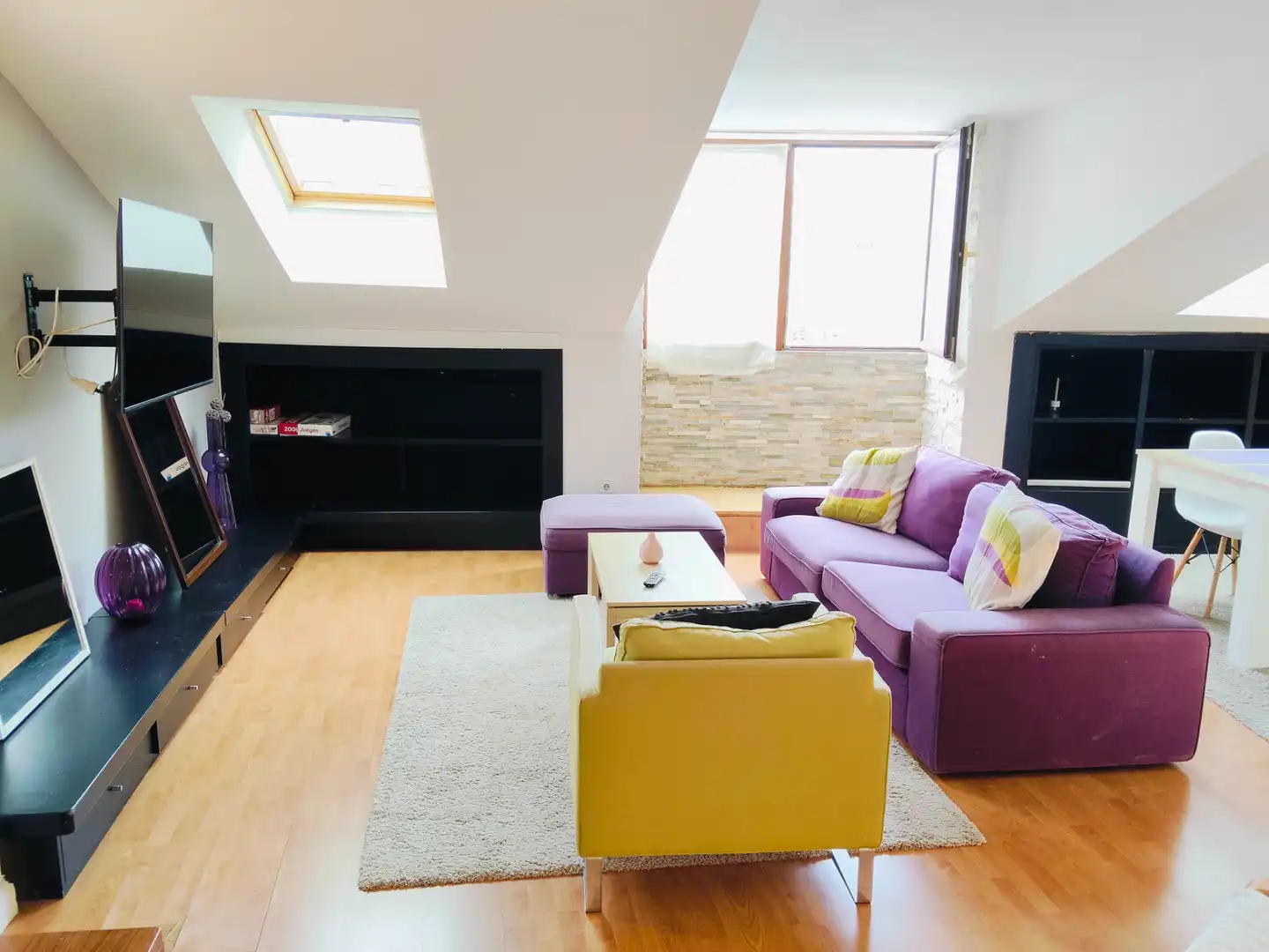 Sala de estar de Dúplex en venta en Santander con Calefacción, Parquet y Amueblado