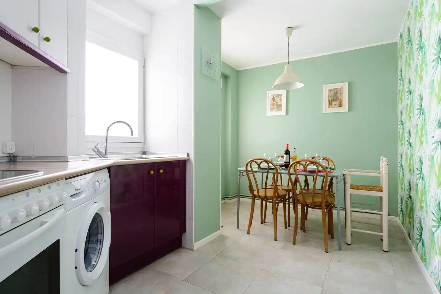 Cocina de Piso de alquiler en Zaragoza con Aire acondicionado, Amueblado y Internet
