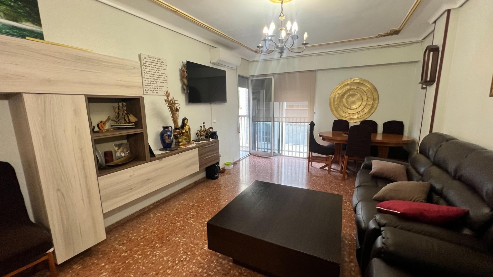 Sala de estar de Piso en venta en Burriana / Borriana con Aire acondicionado, Trastero y Balcón