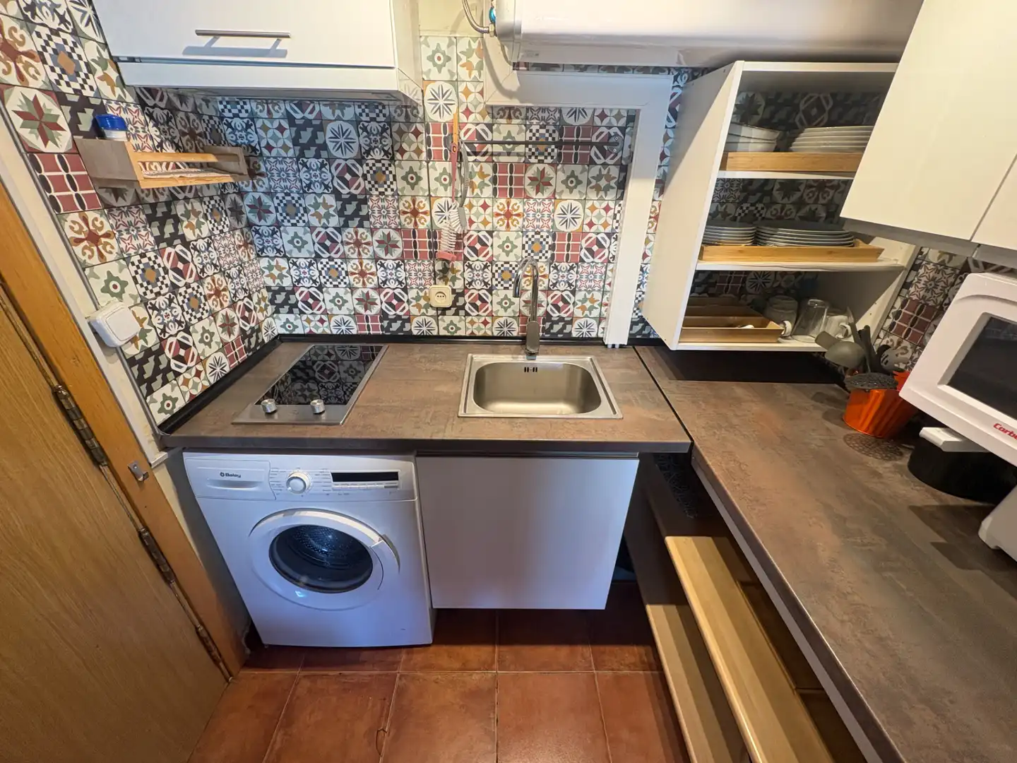 Cuina de Dúplex de lloguer en Madrid amb Aire condicionat, Calefacció i Moblat
