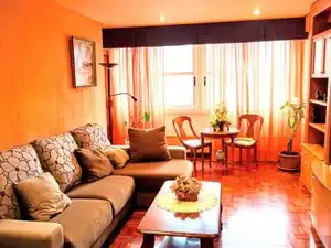 Sala d'estar de Pis de lloguer en A Coruña Capital  amb Parquet, Moblat i Forn