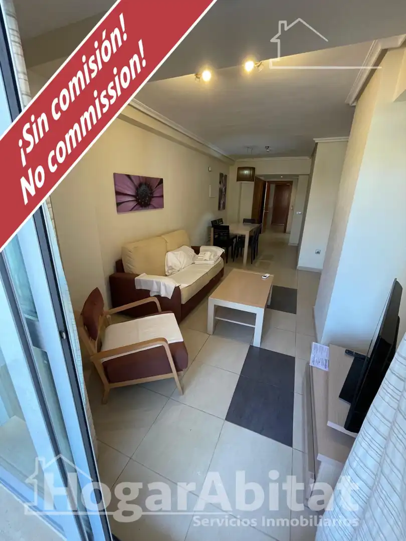 Living room of Flat for sale in Vera  with Air Conditioner, Private garden and Terrace