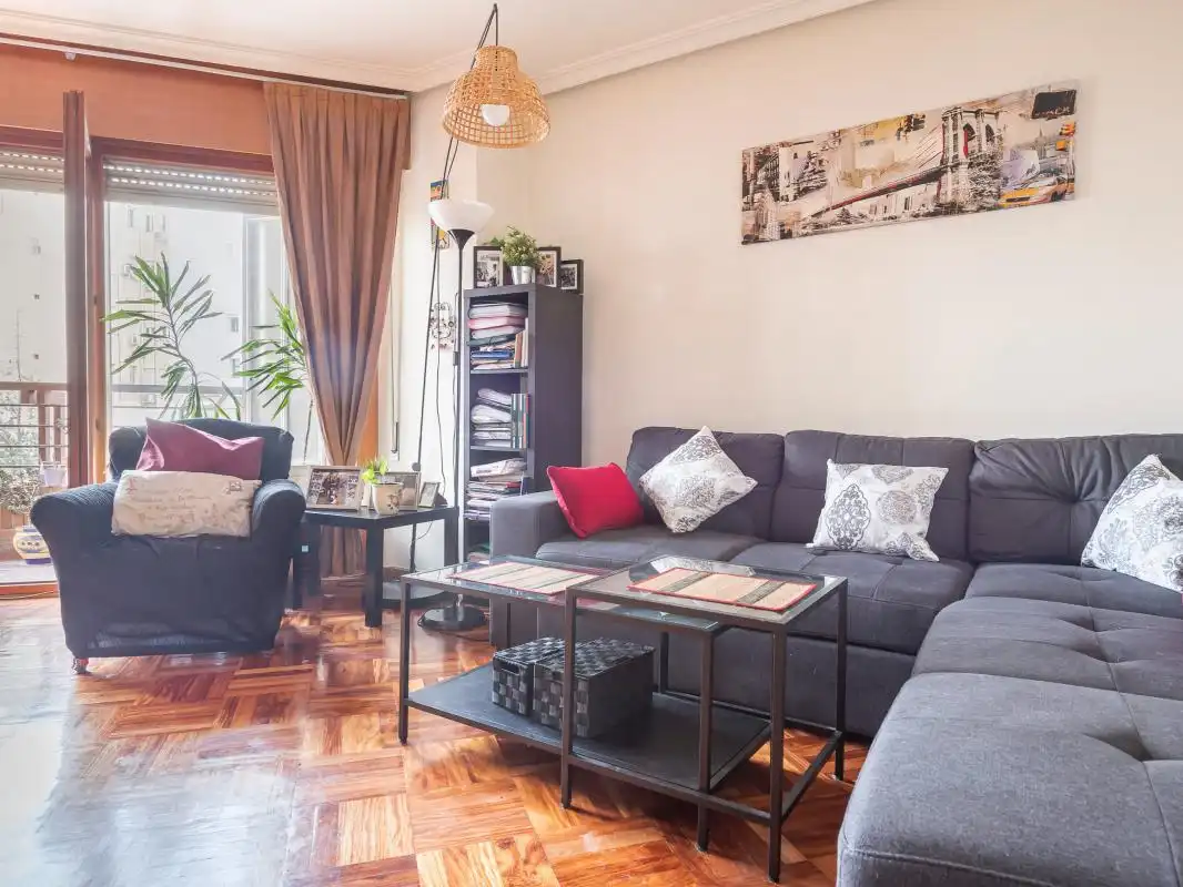 Living room of Flat for sale in  Madrid Capital  with Air Conditioner, Heating and Terrace