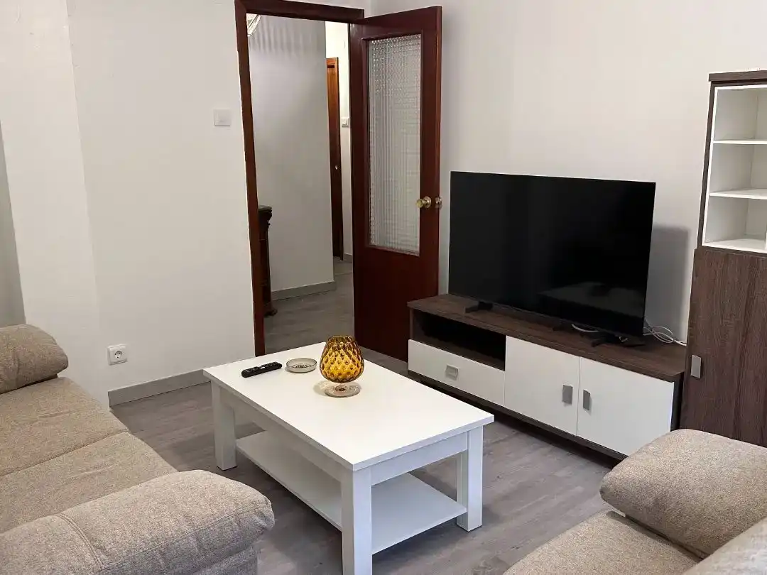 Sala d'estar de Pis de lloguer en Ferrol amb Parquet i Moblat