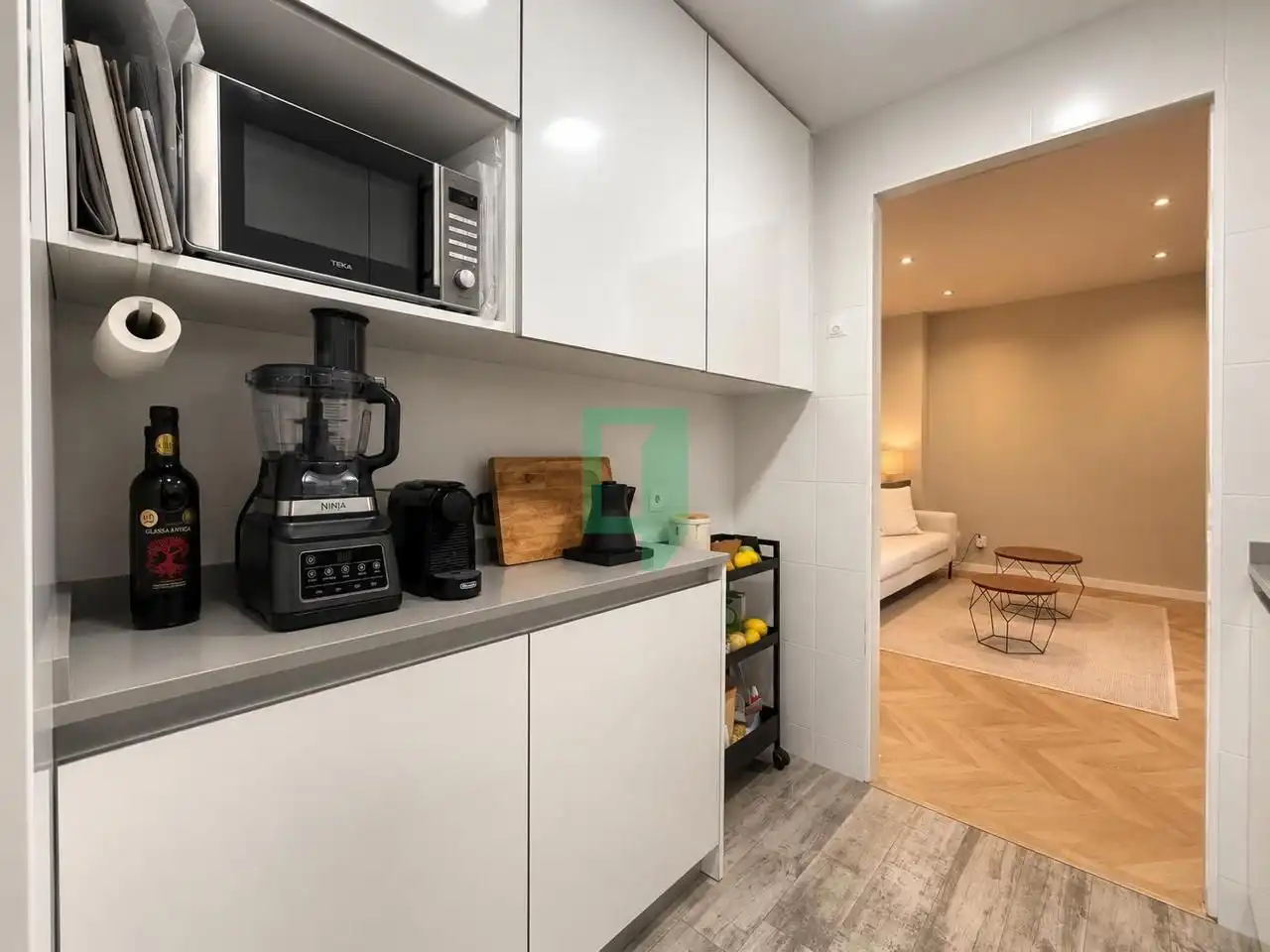 Kitchen of Flat for sale in Badalona  with Air Conditioner, Heating and Balcony