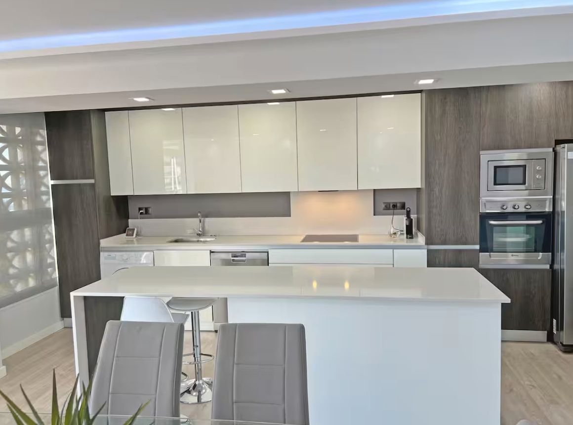 Kitchen of Apartment to rent in Alicante / Alacant  with Air Conditioner, Heating and Furnished