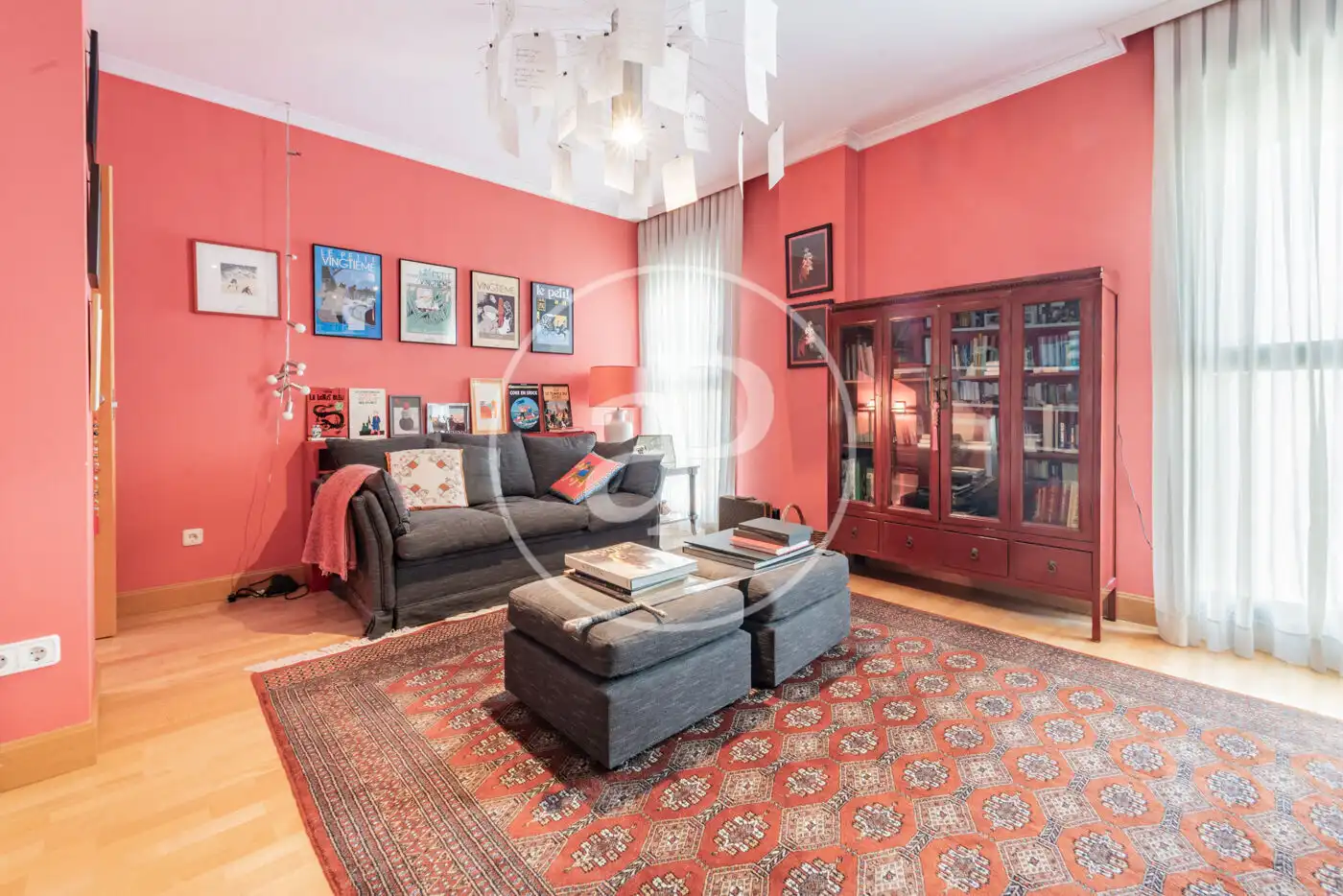 Sala de estar de Casa adosada en venta en Madrid con Aire acondicionado, Calefacción y Jardín privado