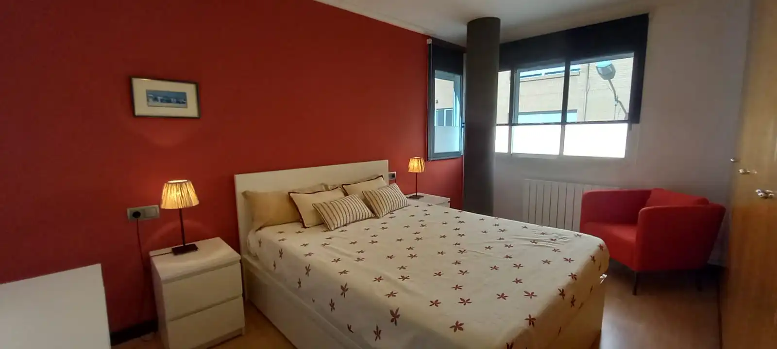 Schlafzimmer von Wohnung zur Miete in Sagunto / Sagunt mit Klimaanlage, Heizung und Möbliert