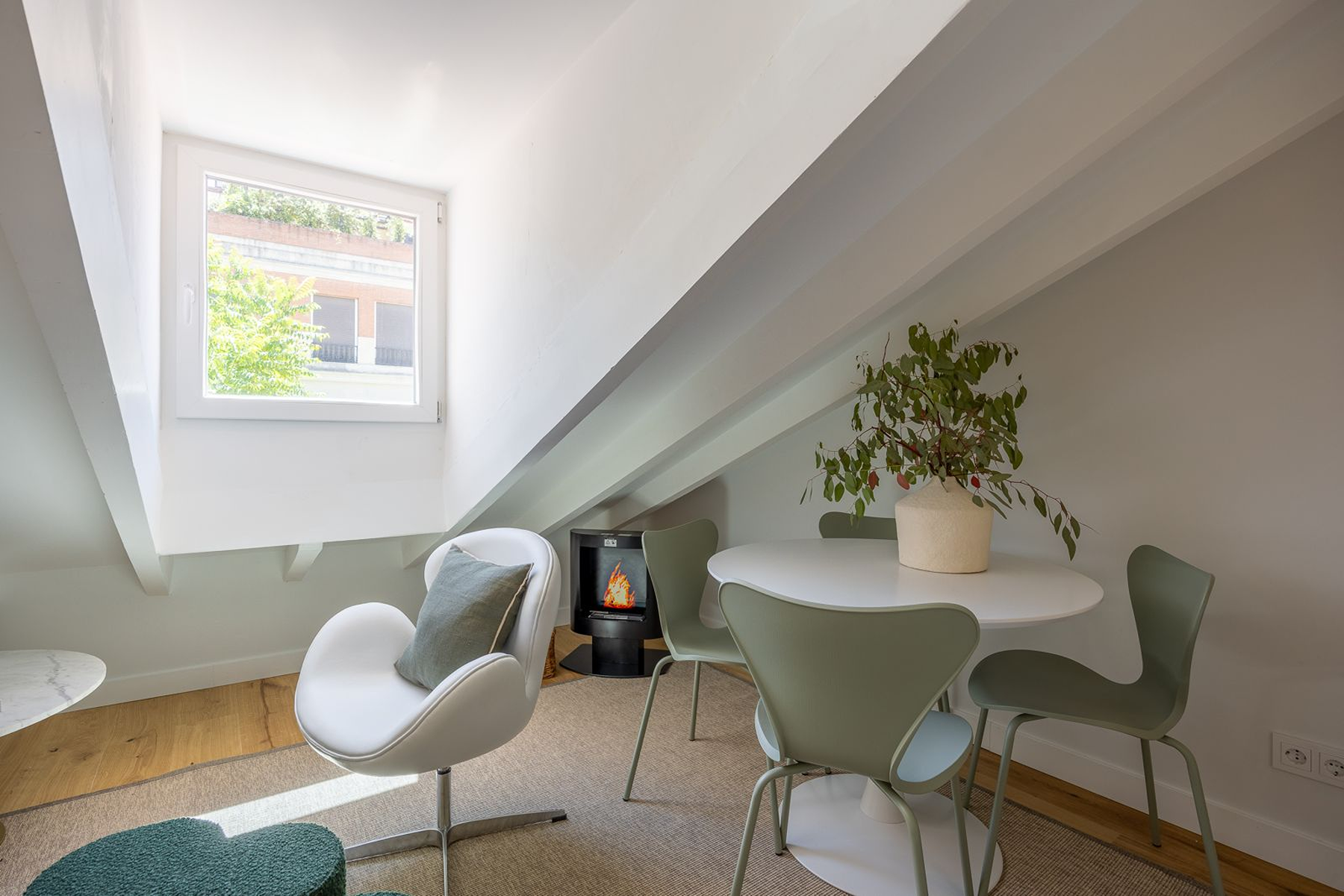 Sala d'estar de Apartament en venda en  Madrid Capital amb Aire condicionat, Calefacció i Terrassa