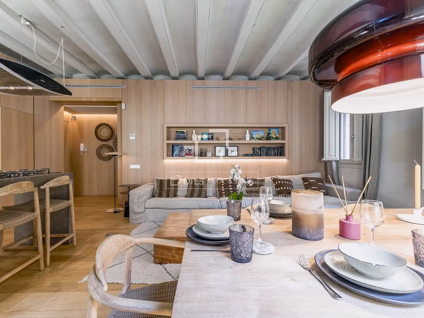 Sala de estar de Piso en venta en Barcelona con Aire acondicionado, Amueblado y Balcón