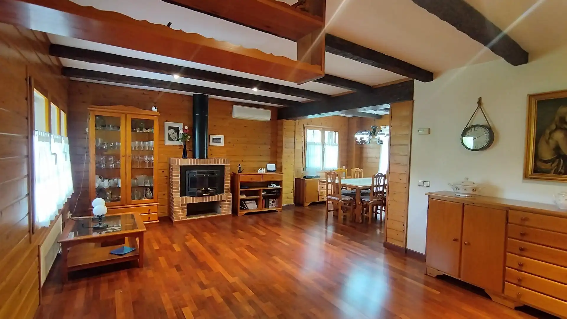 Wohnzimmer von Haus oder Chalet zum Verkauf in Sant Pere de Vilamajor mit Klimaanlage, Heizung und Privatgarten