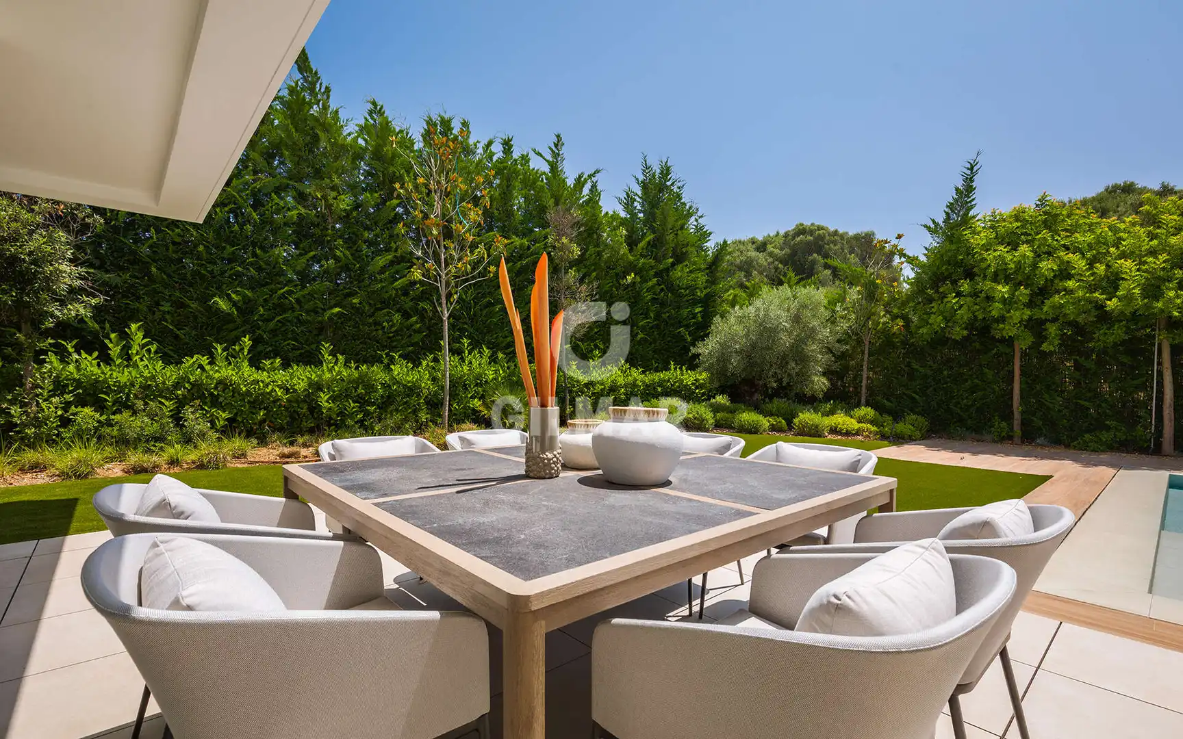 Terraza de Casa o chalet en venta en Estepona con Calefacción, Jardín privado y Piscina