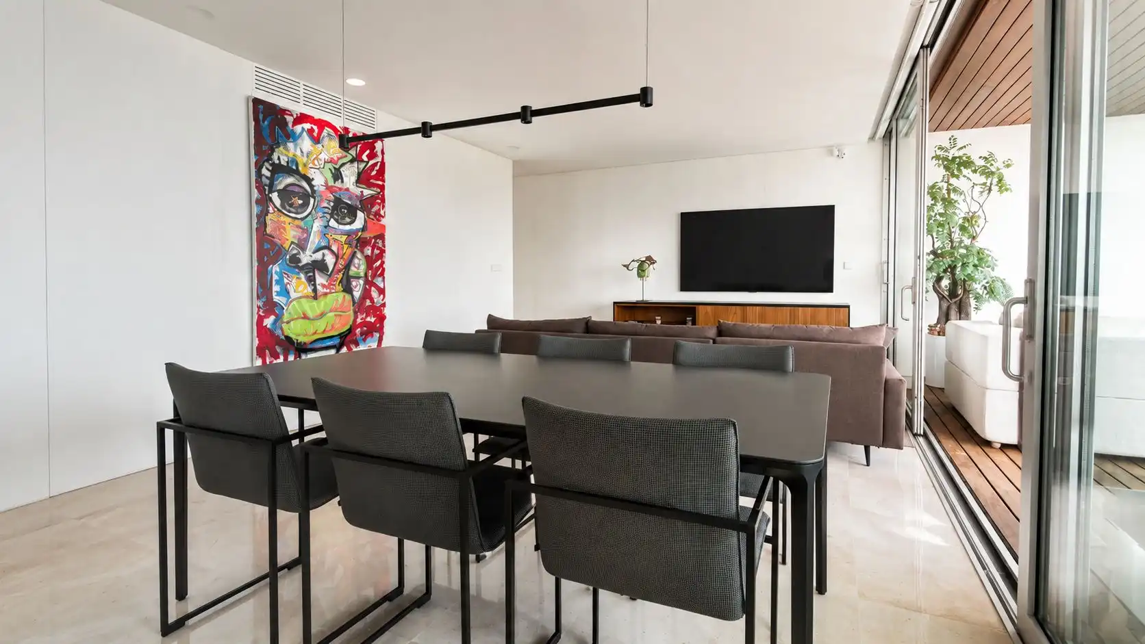 Comedor de Apartamento de alquiler en Jávea / Xàbia con Aire acondicionado, Calefacción y Terraza