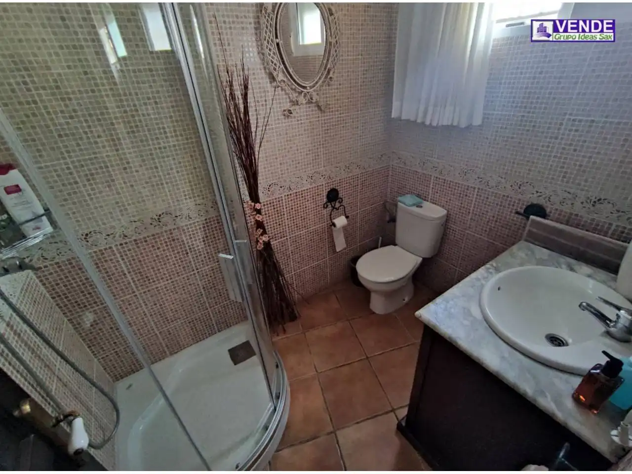 Baño de Finca rústica en venta en Sax con Aire acondicionado, Jardín privado y Terraza